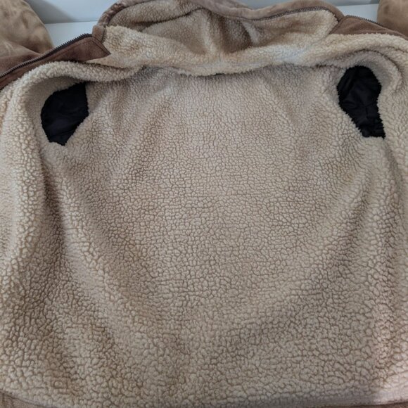 Black Canyon Outfitters Moose Jacket Womens Size Large Beige Sherpa Lined Hooded - Picture 6 of 15